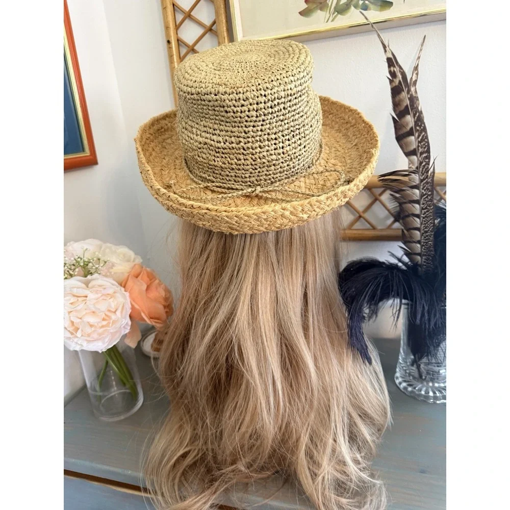 Orvis Straw Hat Womens Fedora Bucket Brim Fishing Beach Hiking Sun Protection 7